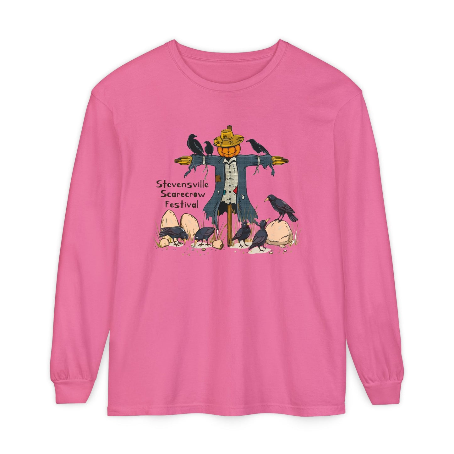 Stevensville Scarecrow Festival – Unisex Garment-dyed Long Sleeve T-Shirt