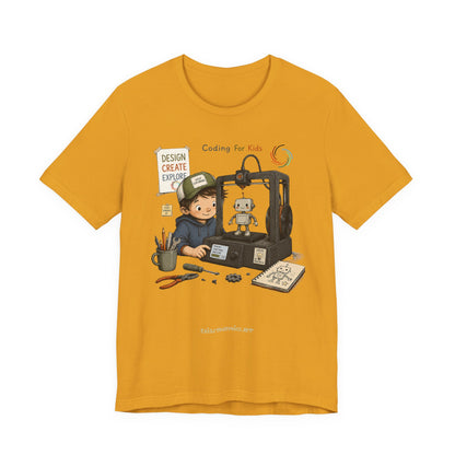 Coding for Kids 3D printing – Unisex Jersey Short Sleeve Tee