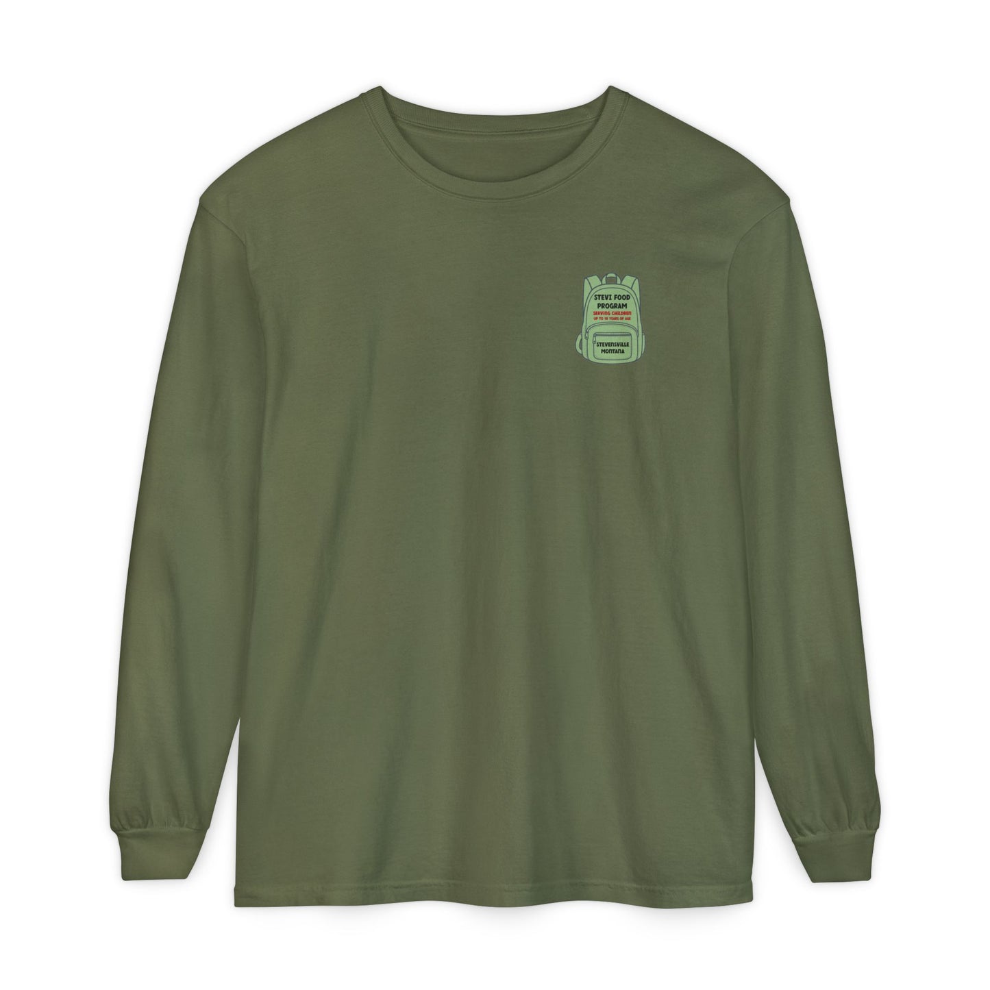 Stevi Food Program in the round, image on the back - Unisex Long Sleeve