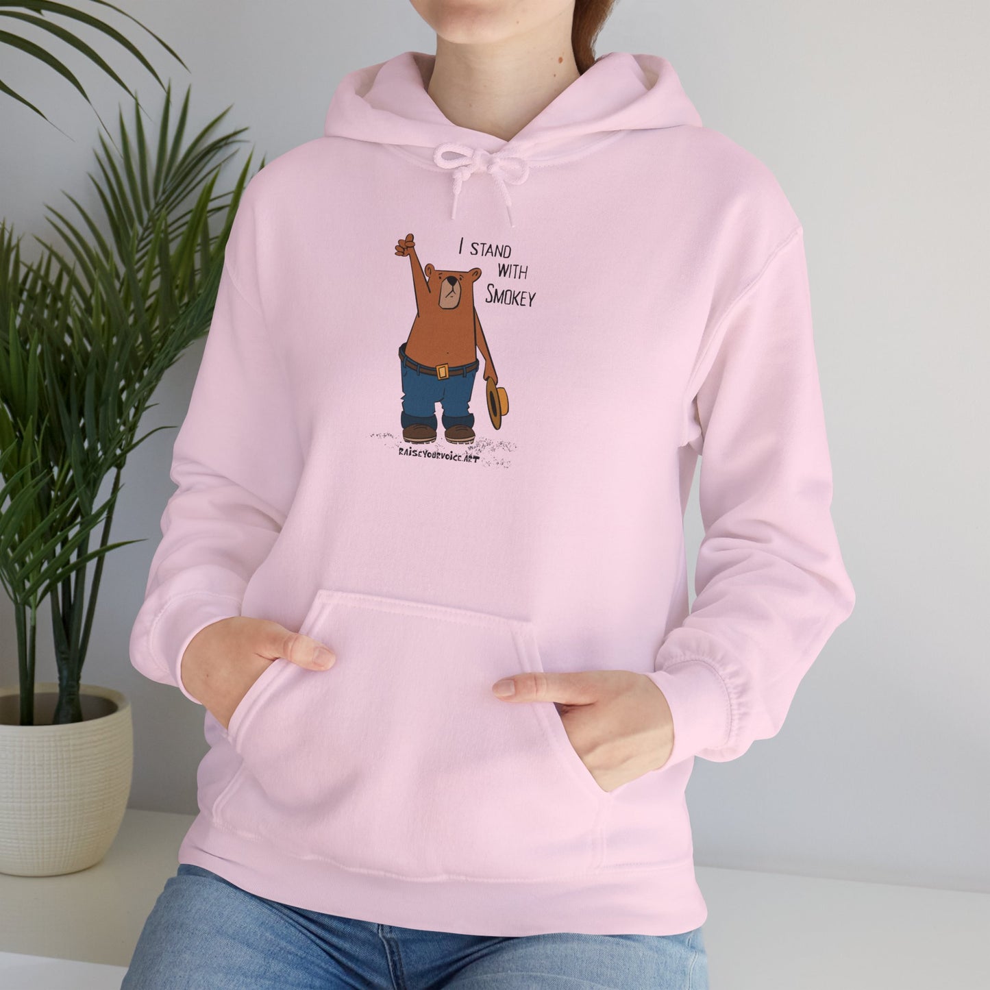 I Stand With Smokey Hoodie - Unisex Heavy Blend™ Sweatshirt for Nature Lovers