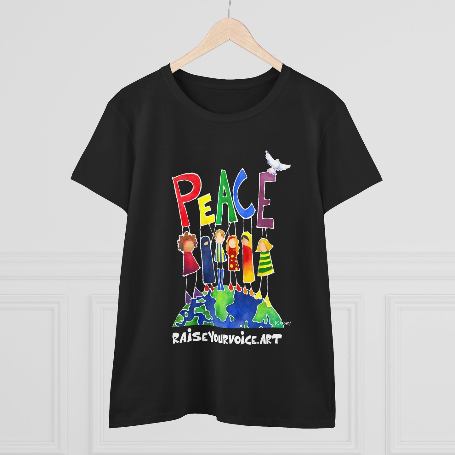 Peace on Earth - Women's Peace Graphic Tee - Raise Your Voice