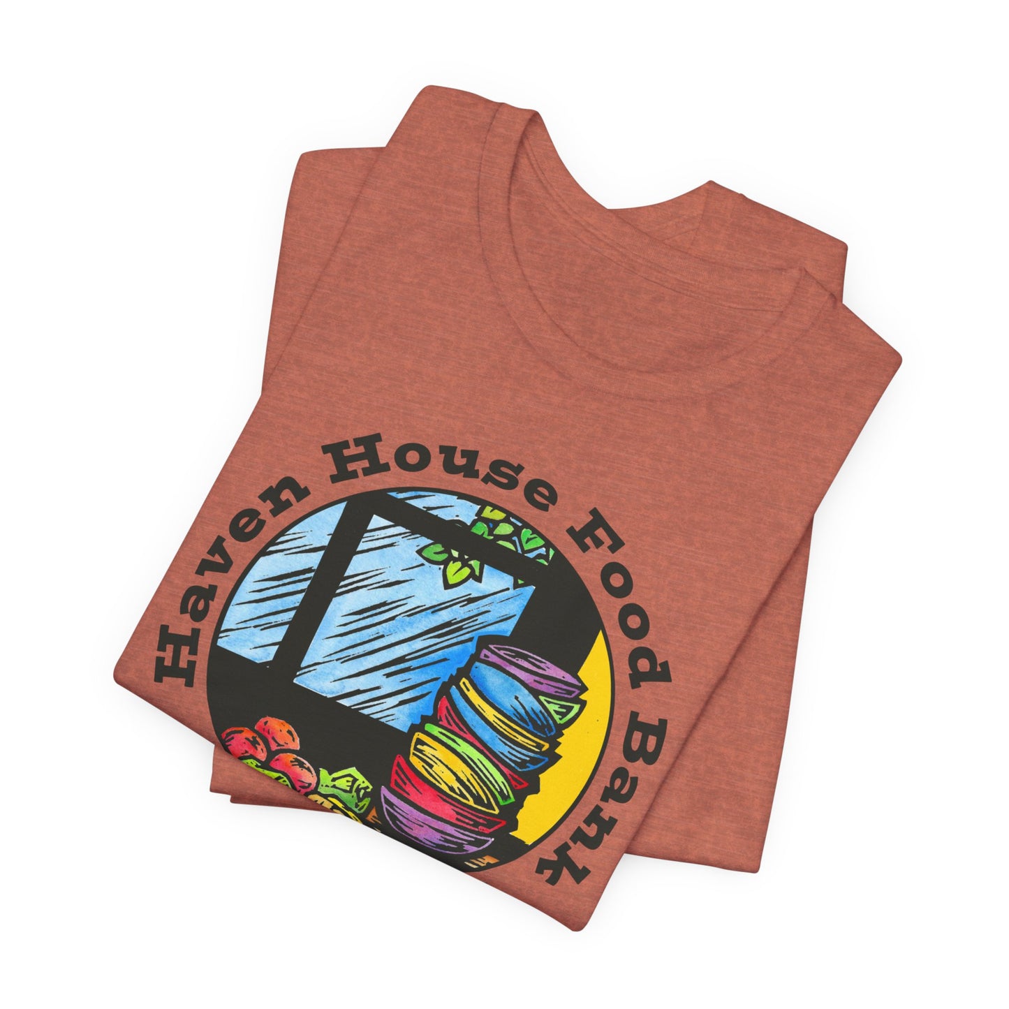 Haven House Food Bank – for all who enter – kitchen, unisex tee