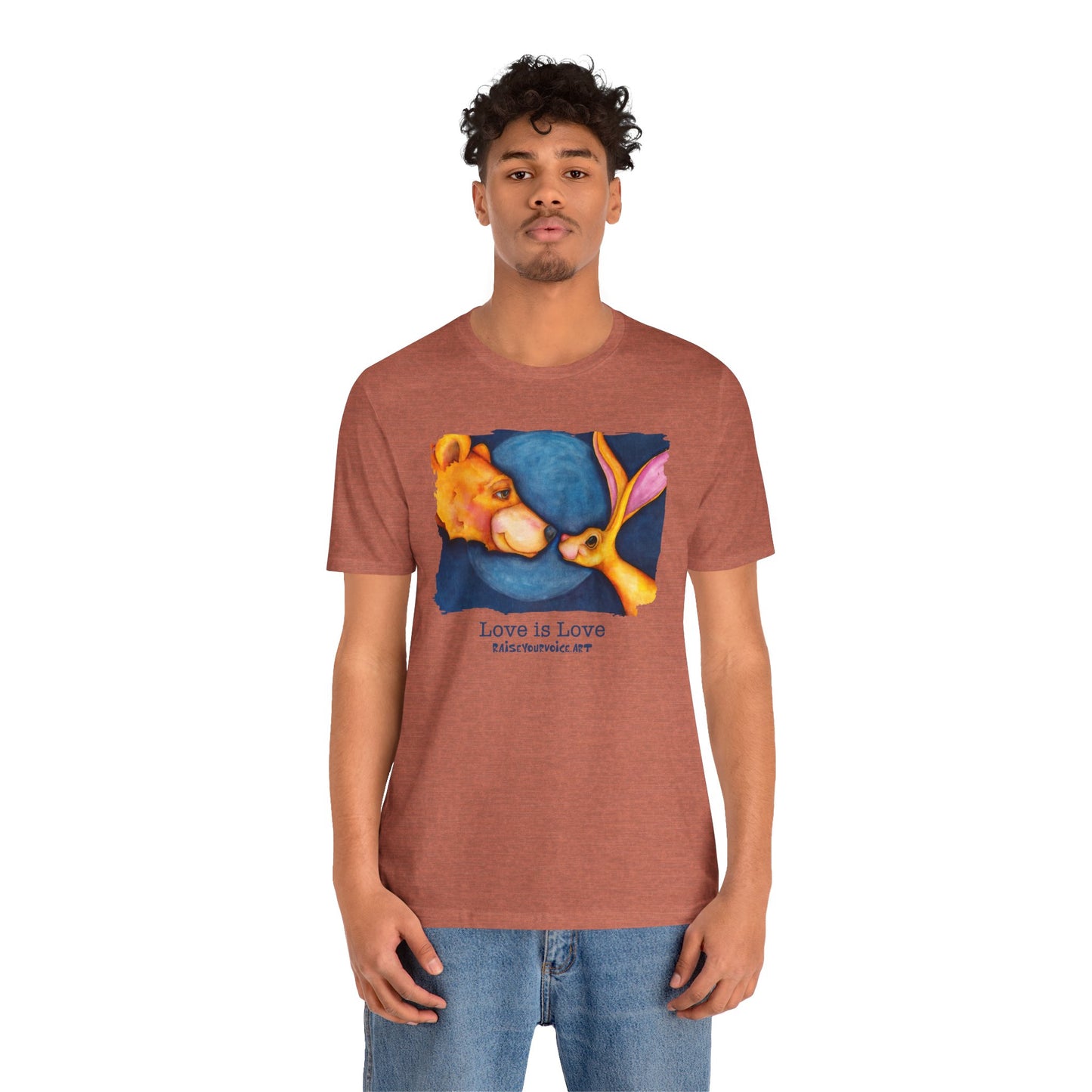 Love is Love Unisex Jersey Tee - Cute Animal 'Lovers' Shirt