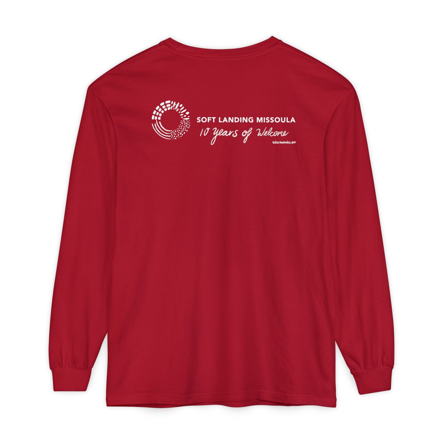 Soft Landing Missoula - 10 Years Welcome, unisex long sleeve tee.