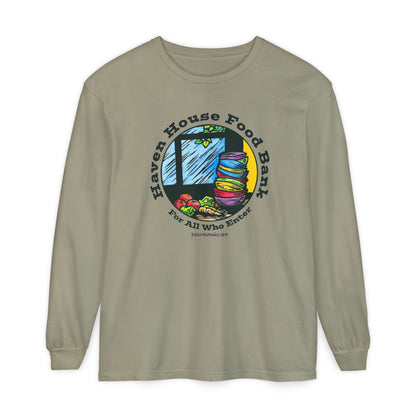 Haven House Food Bank – for all who enter – kitchen, long sleeve tee