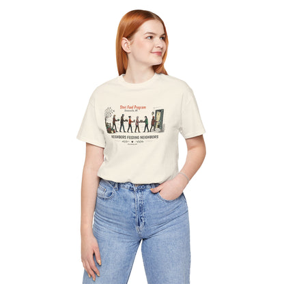 Neighbors Feeding Neighbors, Stevi Food Program, Unisex Jersey Short Sleeve Tee