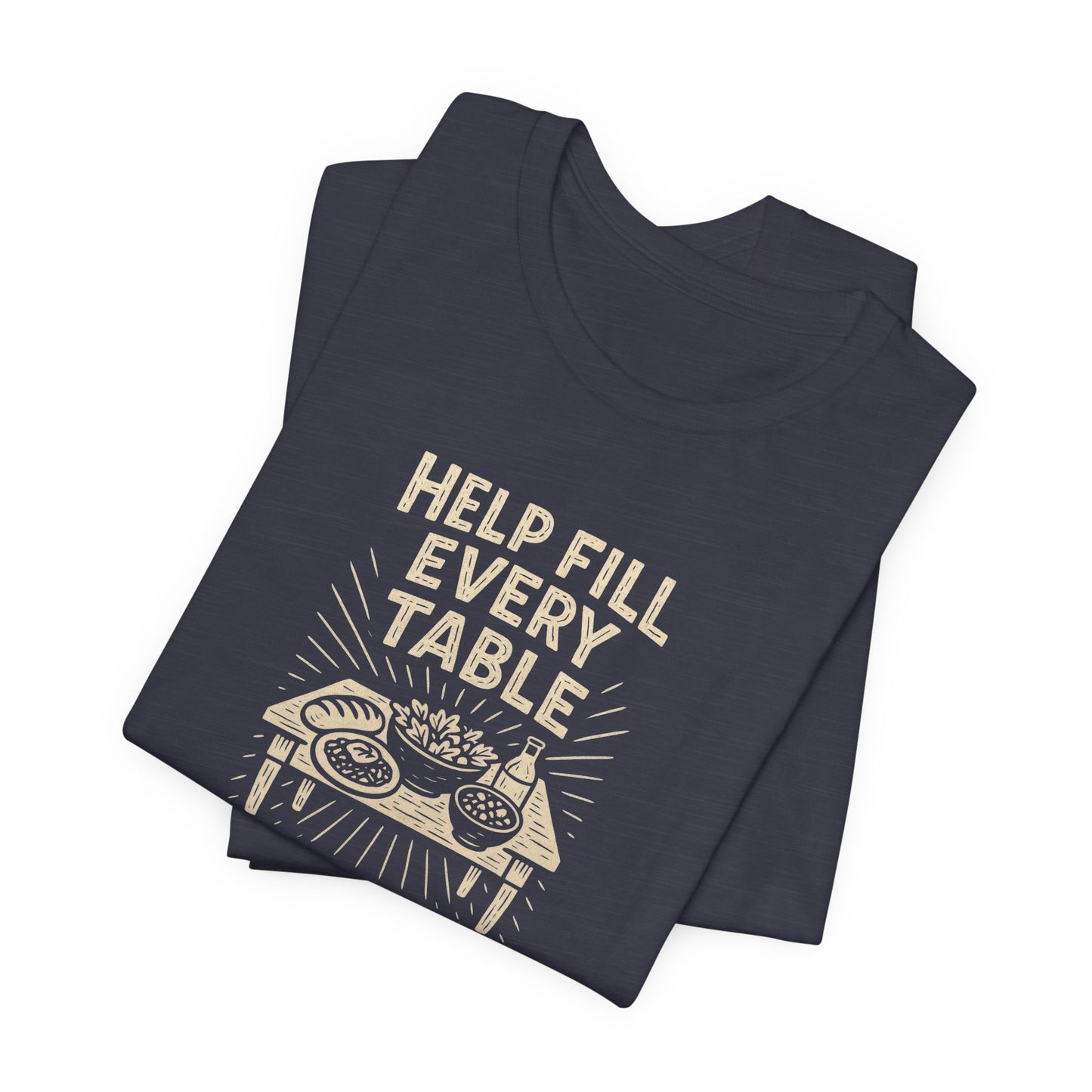 Help Fill Every Table Food Insecurity Awareness Unisex Tee, I Voted
