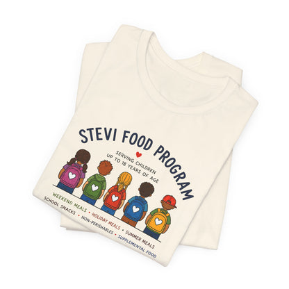 Stevi Food Program Backpacks – Unisex Jersey Short Sleeve Tee
