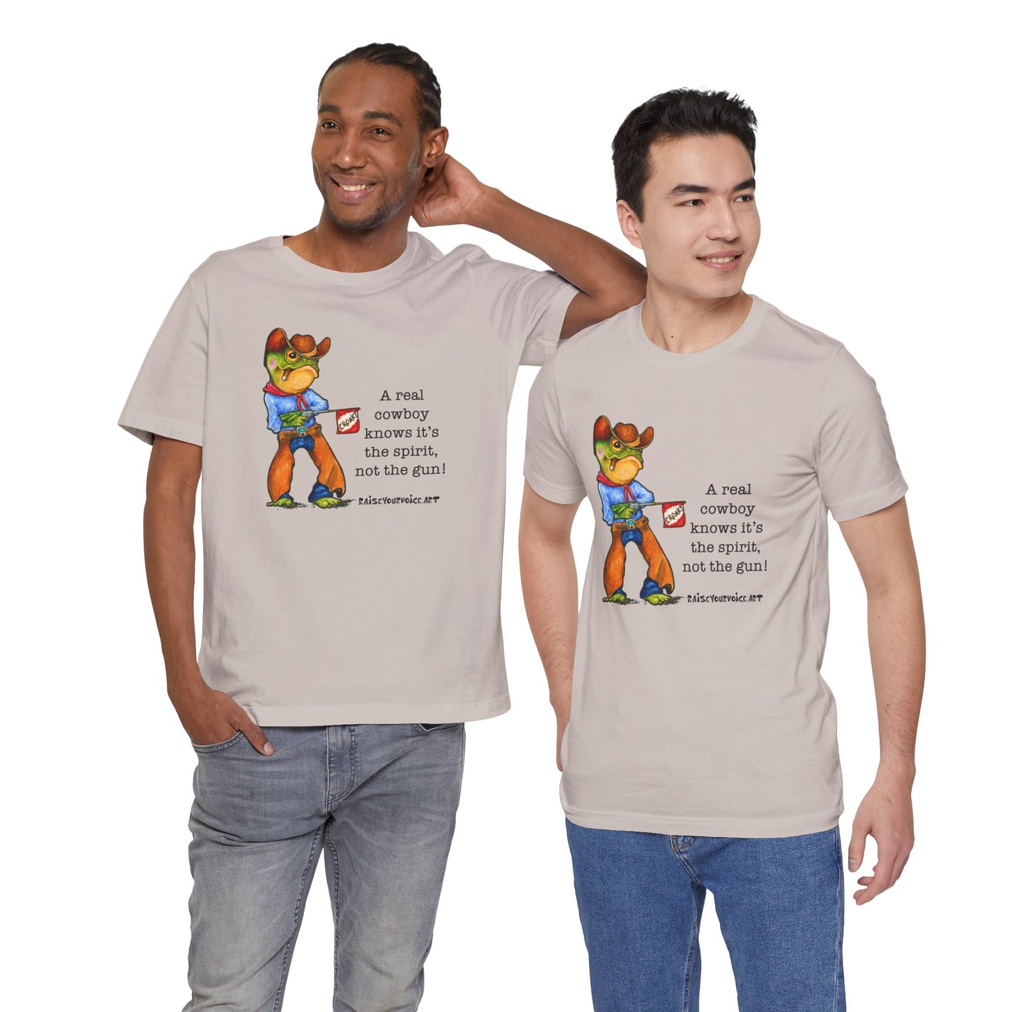 "A Real Cowboy Knows It's the Spirit, Not the Gun!" -Cowboy Graphic Tee