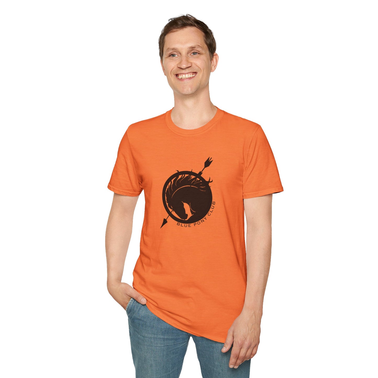 Blue Pony Club & Social Justice Message - Unisex Softstyle T-Shirt