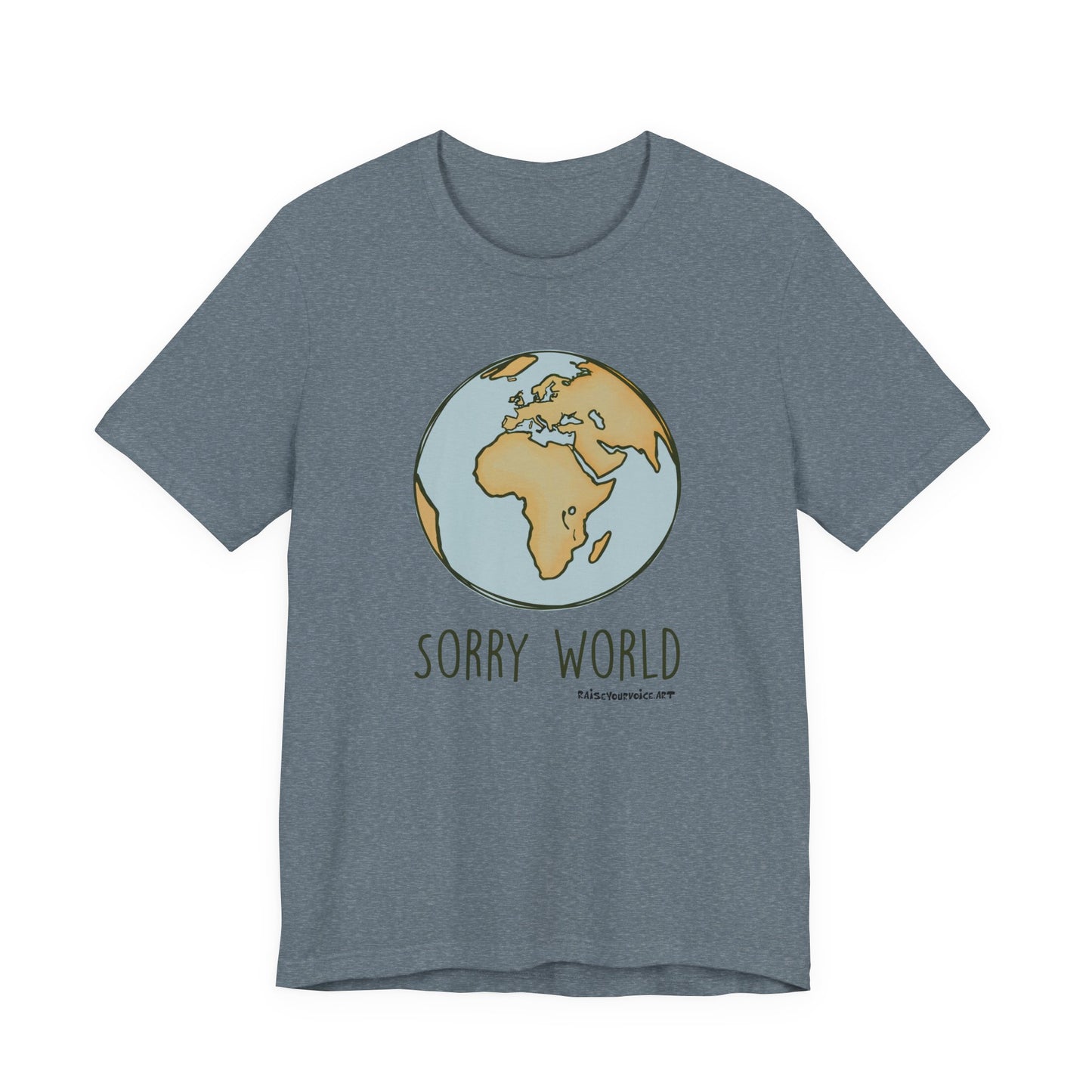 Sorry World Tee, Unisex Graphic T-Shirt, Casual Wear, s, Eco-Friendly Fashion