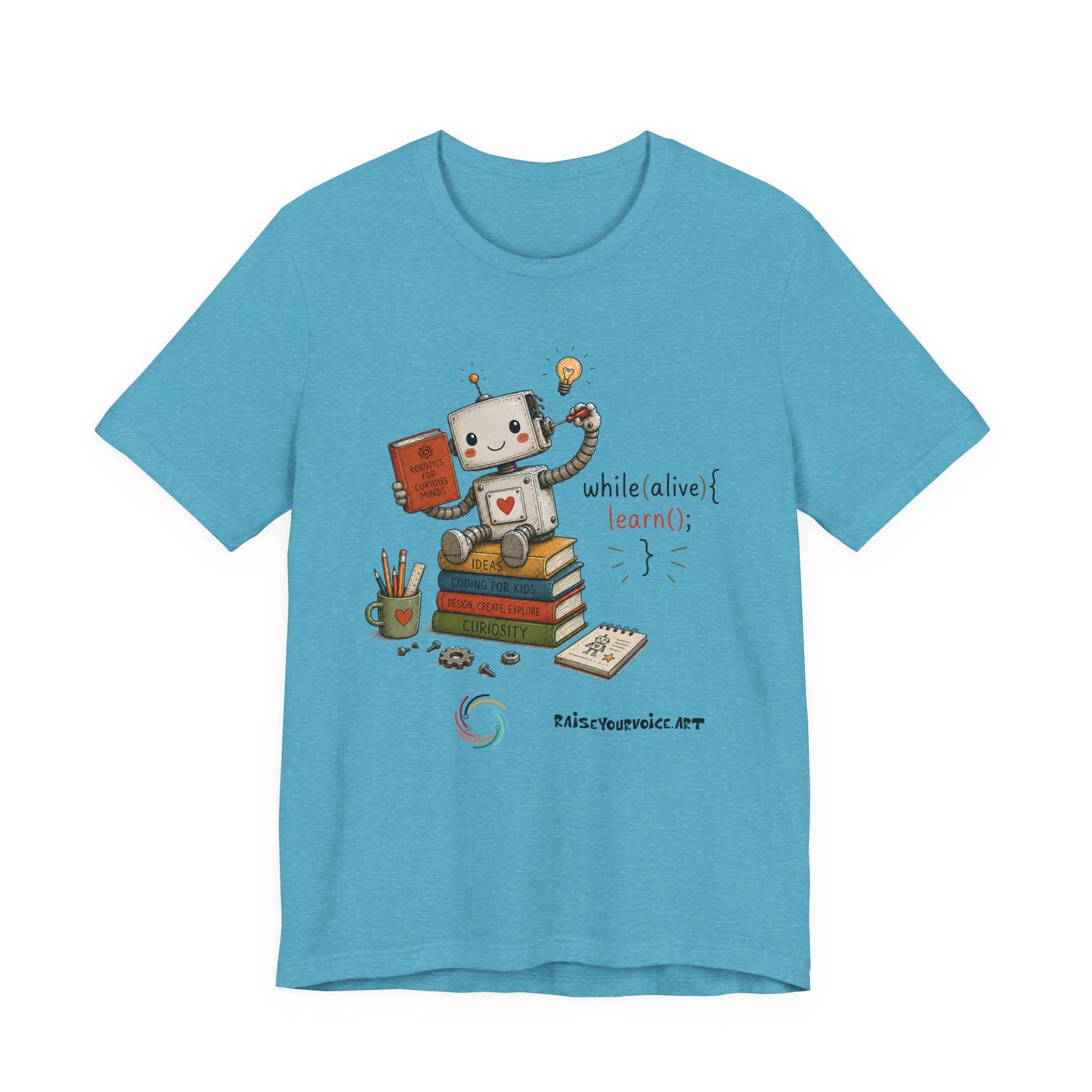 Coding for Kids while (alive) {learn ();}Unisex Jersey Short Sleeve Tee