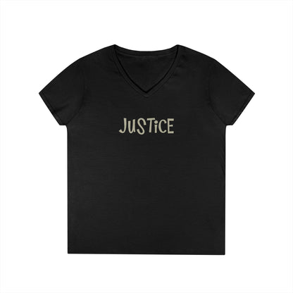 Justice - women's v-neck tee