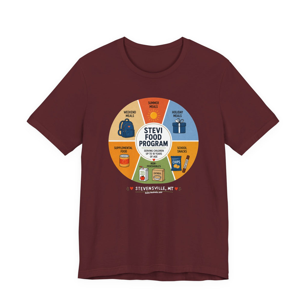 Stevi Food Program in the round – Unisex Jersey Short Sleeve Tee
