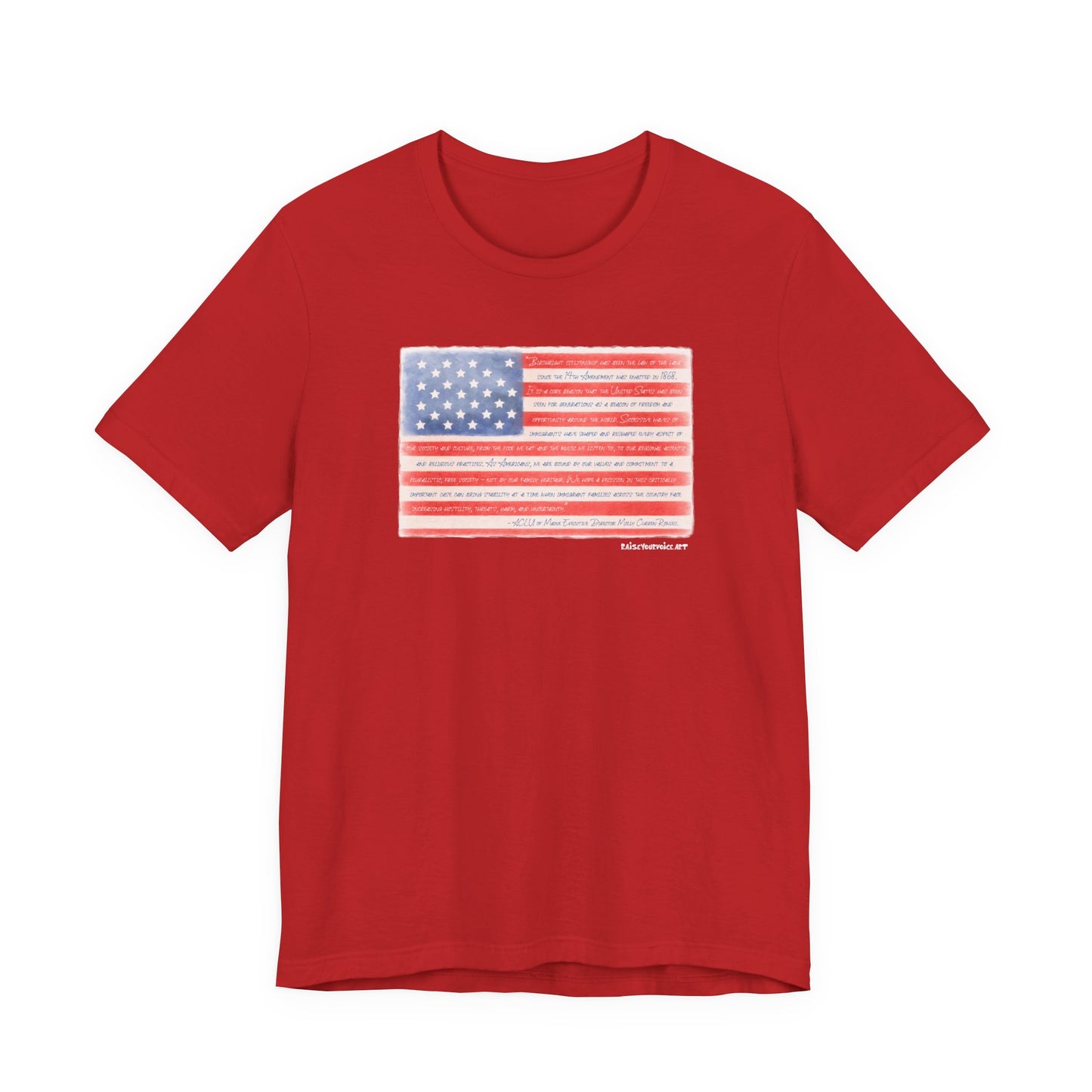 Birthright citizenship quote from ACLU director Rowles, unisex tee