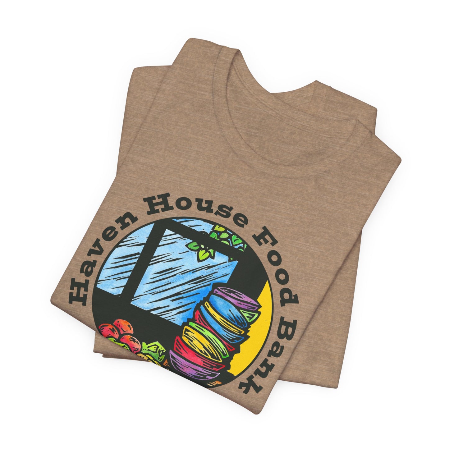 Haven House Food Bank – for all who enter – kitchen, unisex tee