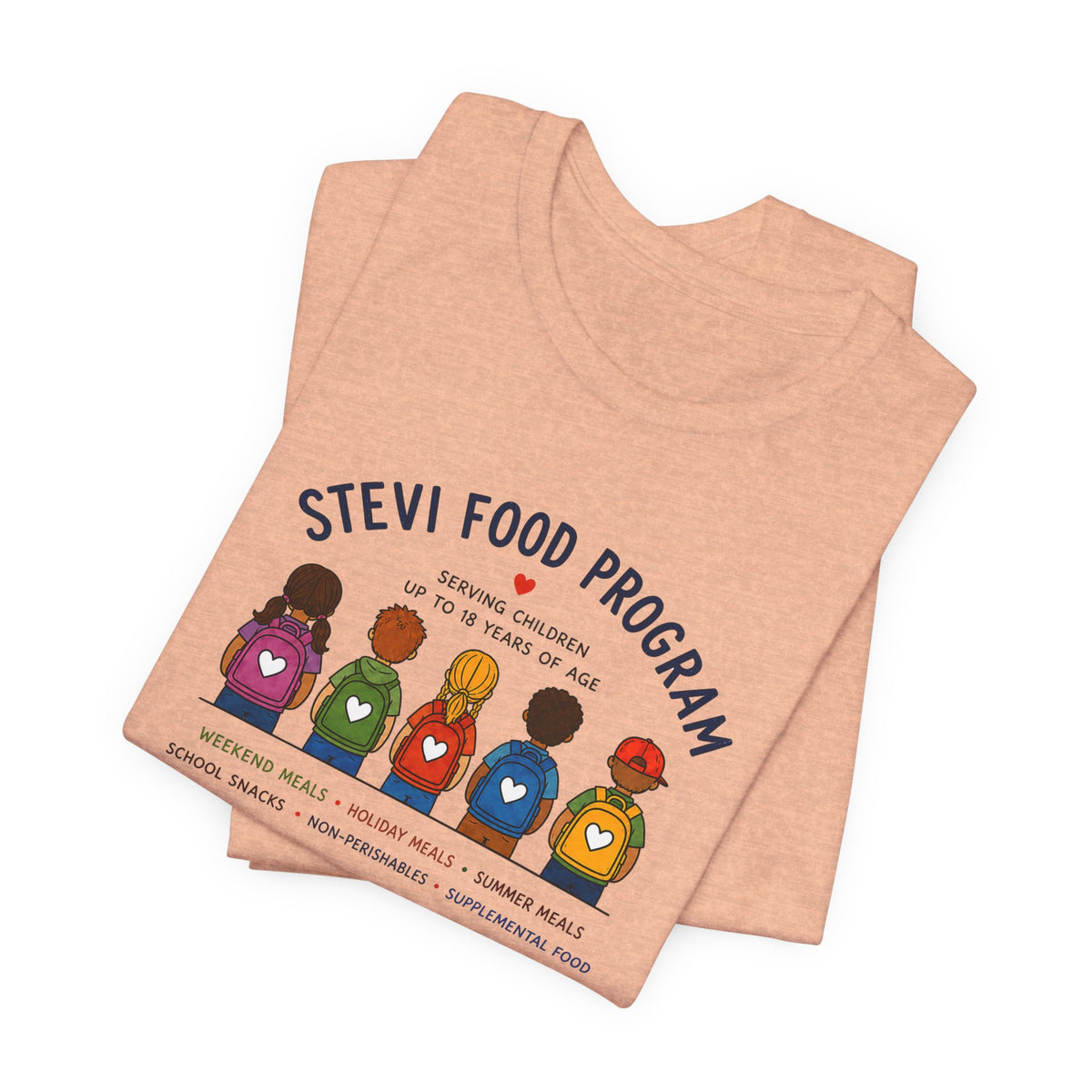Stevi Food Program Backpacks – Unisex Jersey Short Sleeve Tee