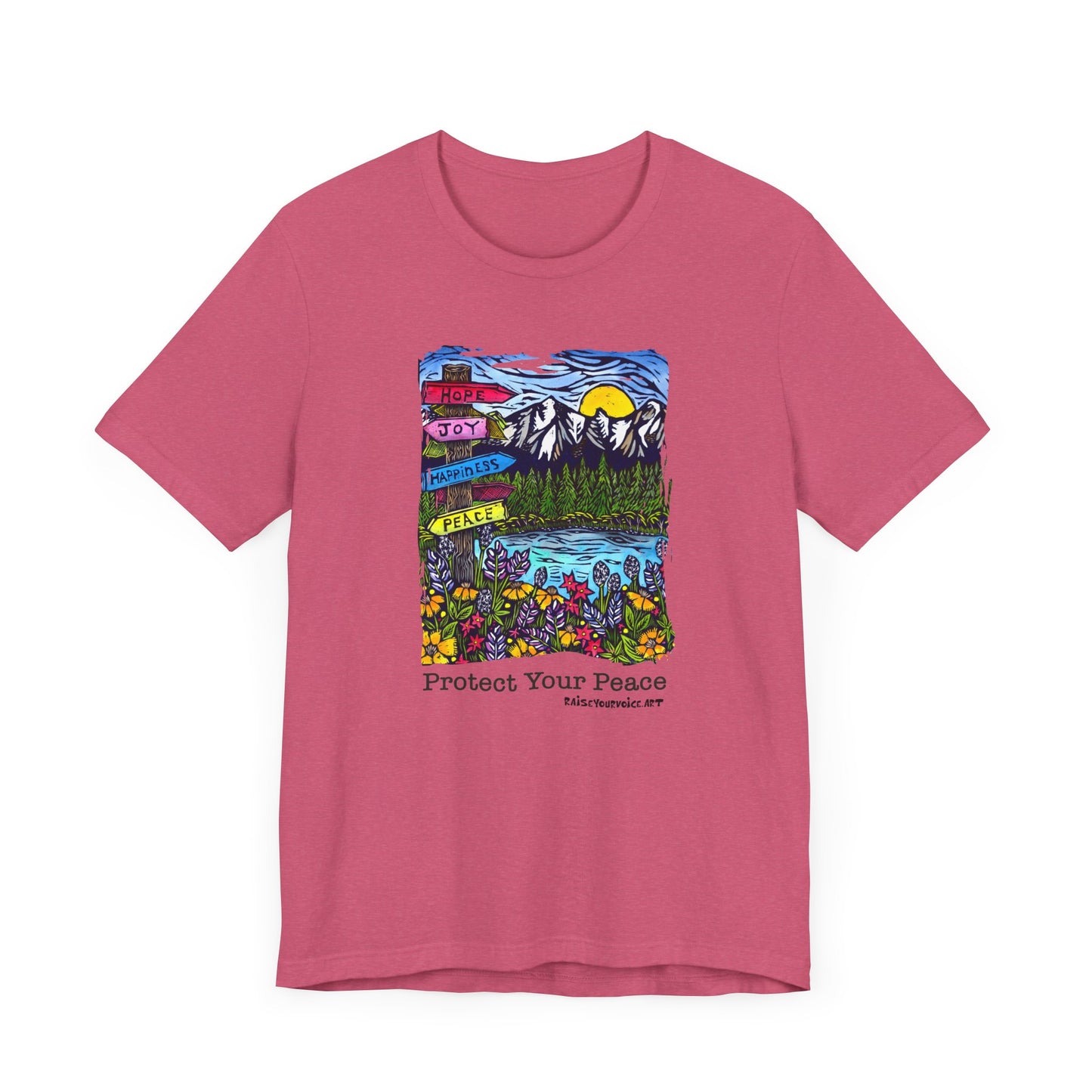Protect Your Peace Unisex Tee - Inspirational Short Sleeve T-Shirt for Mindfulness