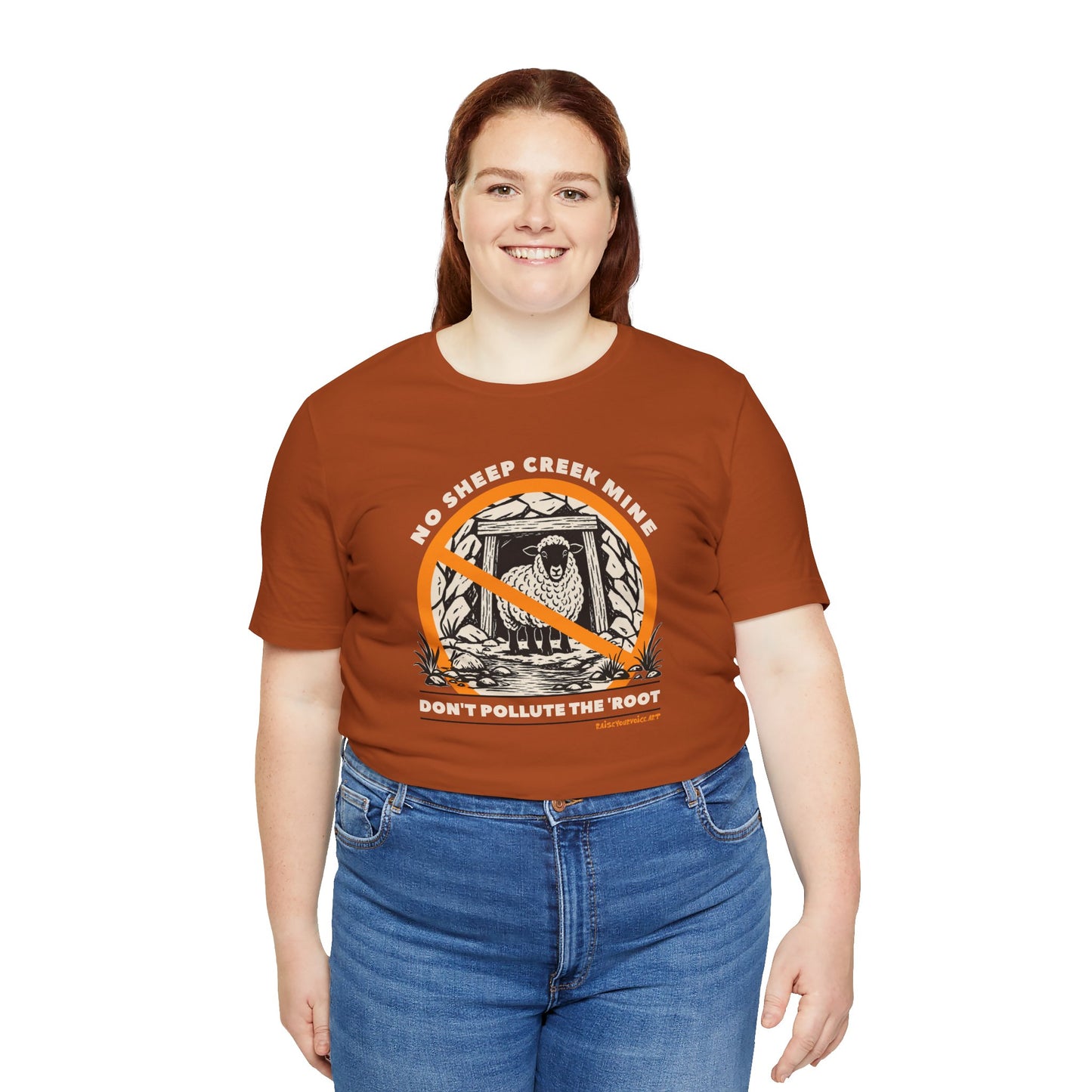 No Sheep Creek Mine, Don’t Pollute the Root, Unisex Jersey Short Sleeve Tee