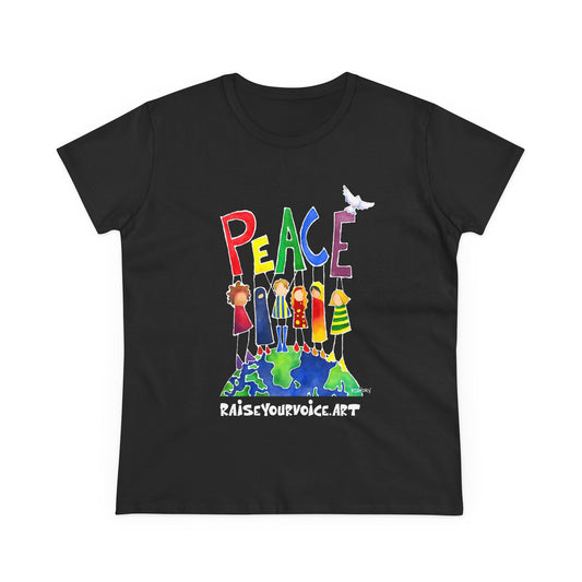 Peace on Earth - Women's Peace Graphic Tee - Raise Your Voice