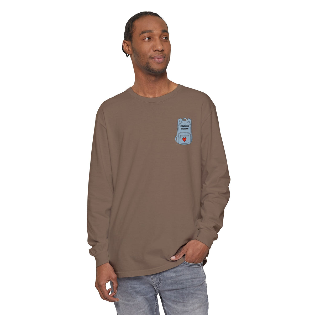 Stevi Food Program in the round, image on the back - Unisex Long Sleeve