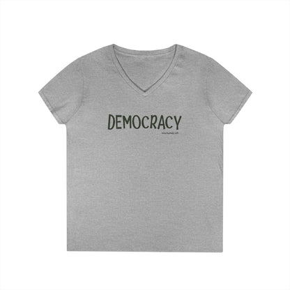 Democracy - women's v-neck tee