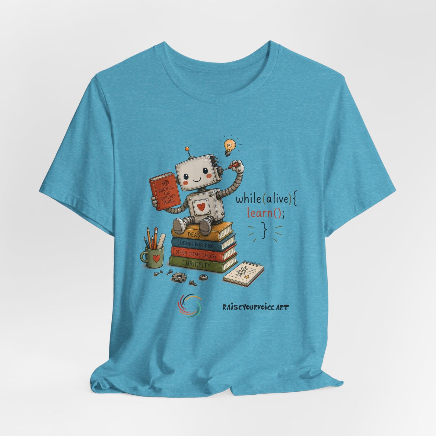 Coding for Kids while (alive) {learn ();}Unisex Jersey Short Sleeve Tee