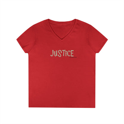 Justice - women's v-neck tee