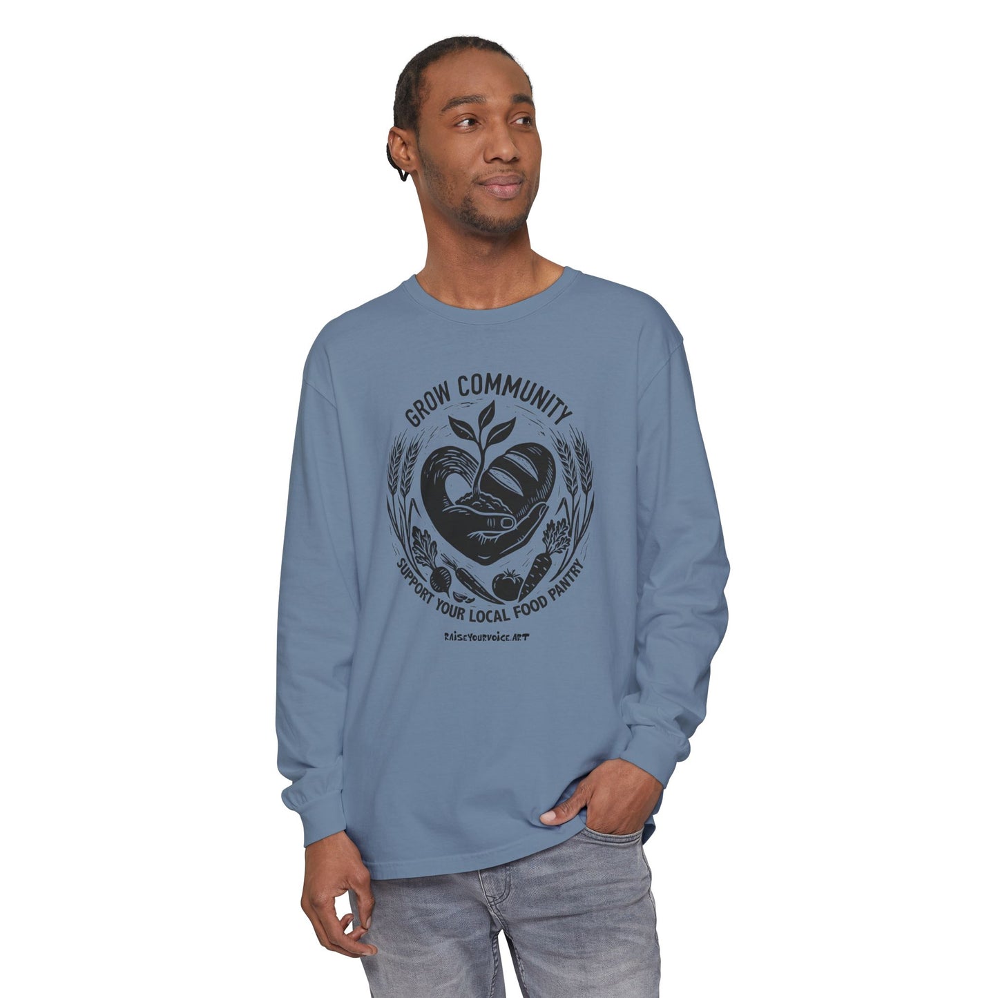 Grow Community Food Security Awareness Unisex Long Sleeve Tee