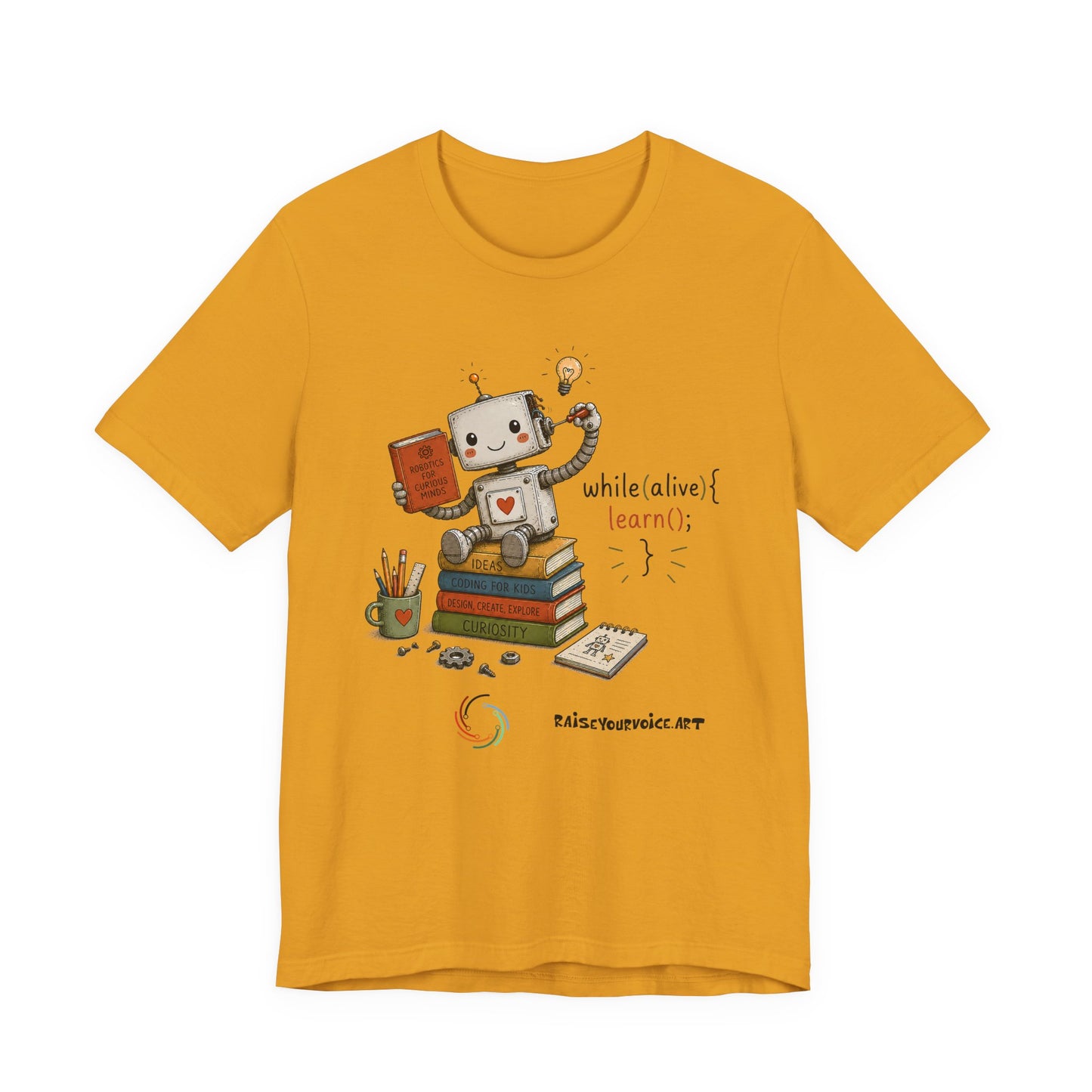 Coding for Kids while (alive) {learn ();}Unisex Jersey Short Sleeve Tee