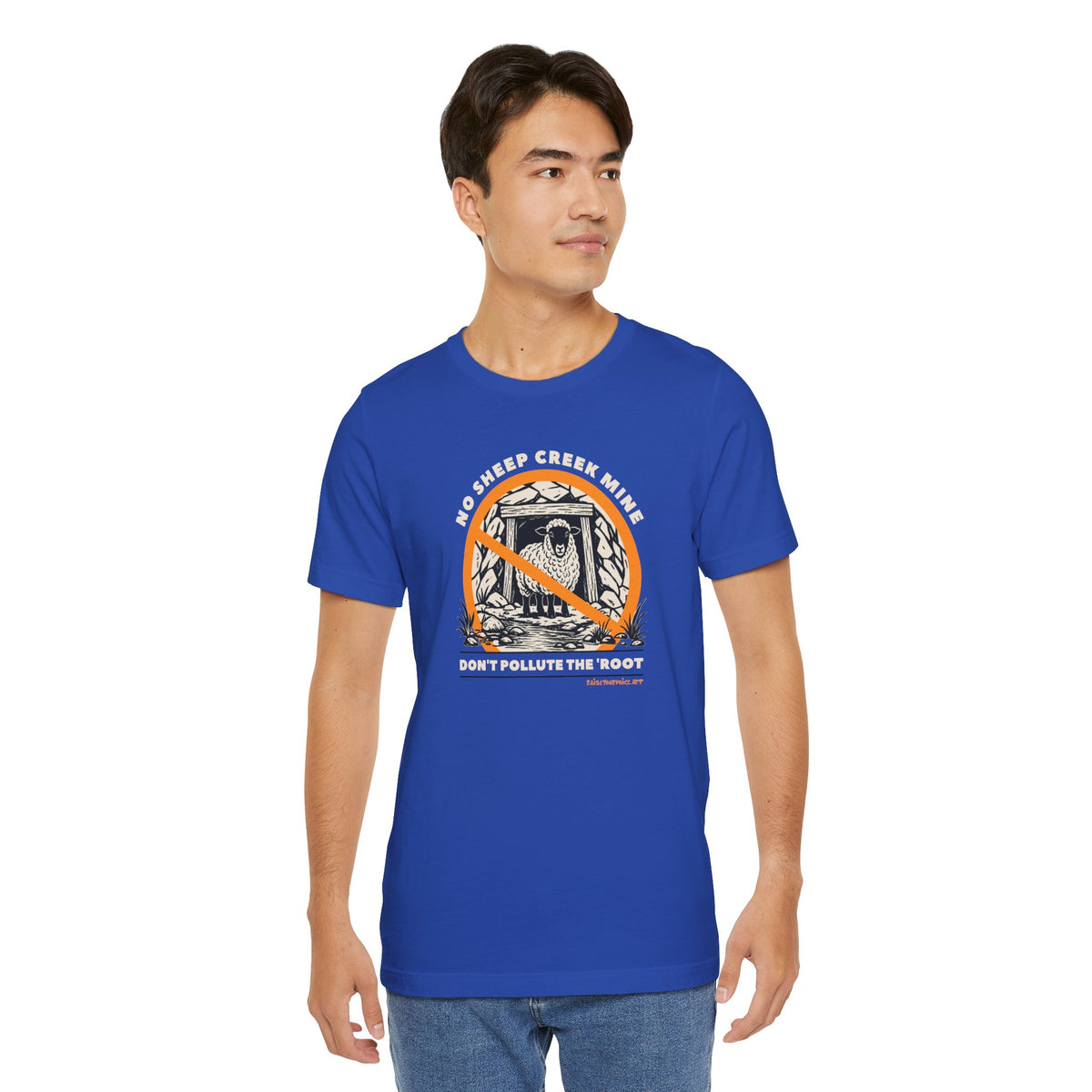 No Sheep Creek Mine, Don’t Pollute the Root, Unisex Jersey Short Sleeve Tee