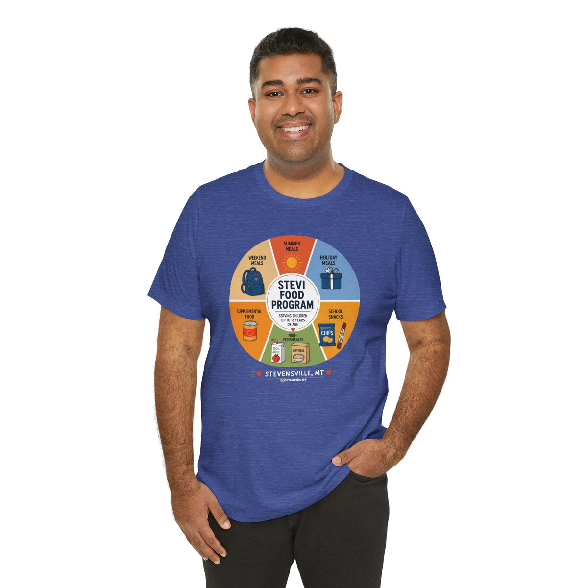 Stevi Food Program in the round – Unisex Jersey Short Sleeve Tee
