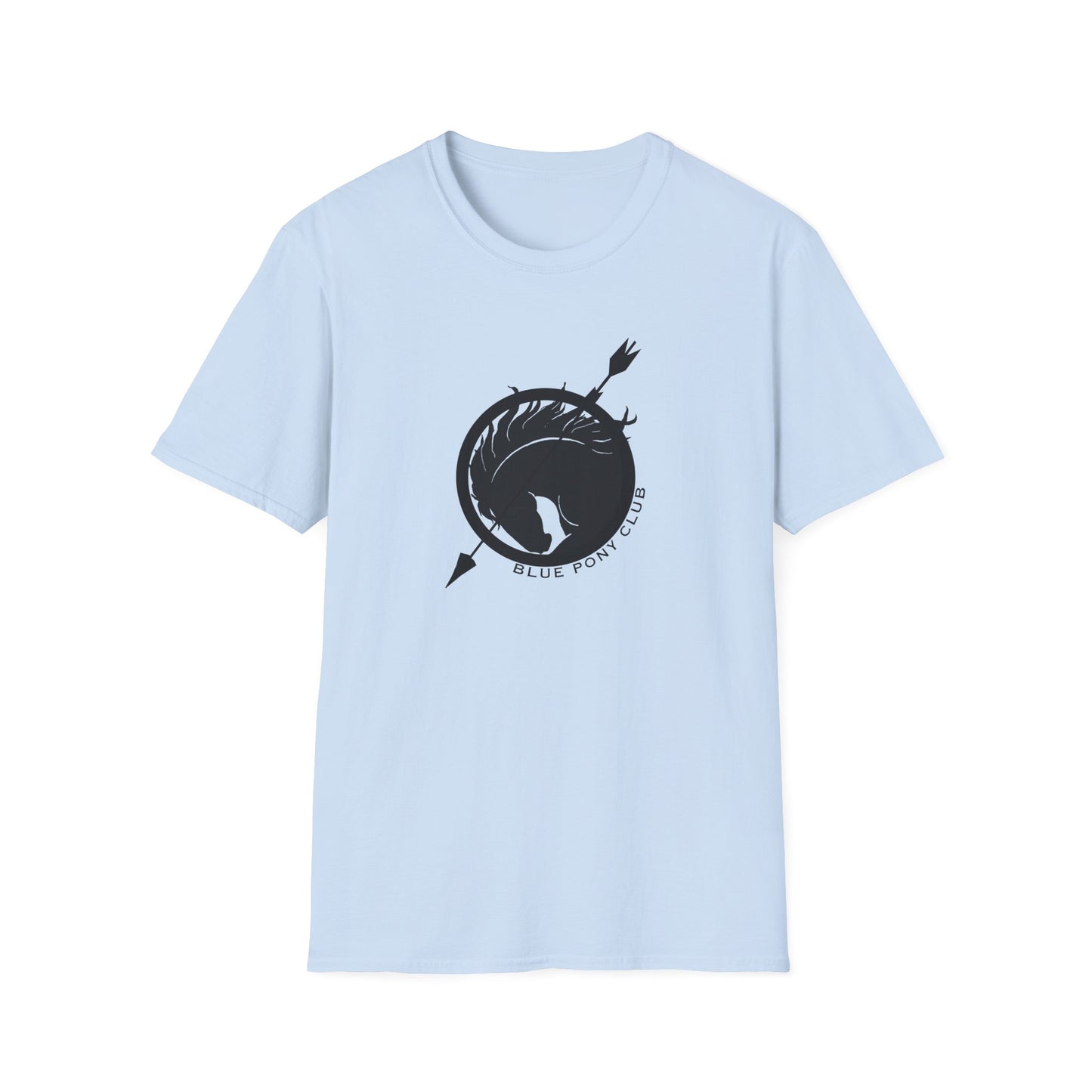 Blue Pony Club & Social Justice Message - Unisex Softstyle T-Shirt