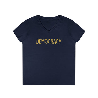 Democracy - women's v-neck tee