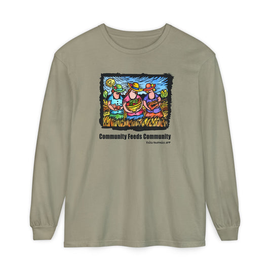 Celebrate Abundance -Community Feeds Community,  Unisex Long Sleeve Tee