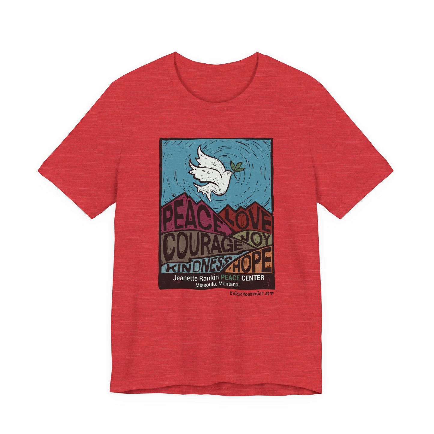 Jeannette Rankin Peace Center Unisex Jersey Short Sleeve Tee