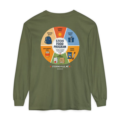 Stevi Food Program in the round, image on the back - Unisex Long Sleeve