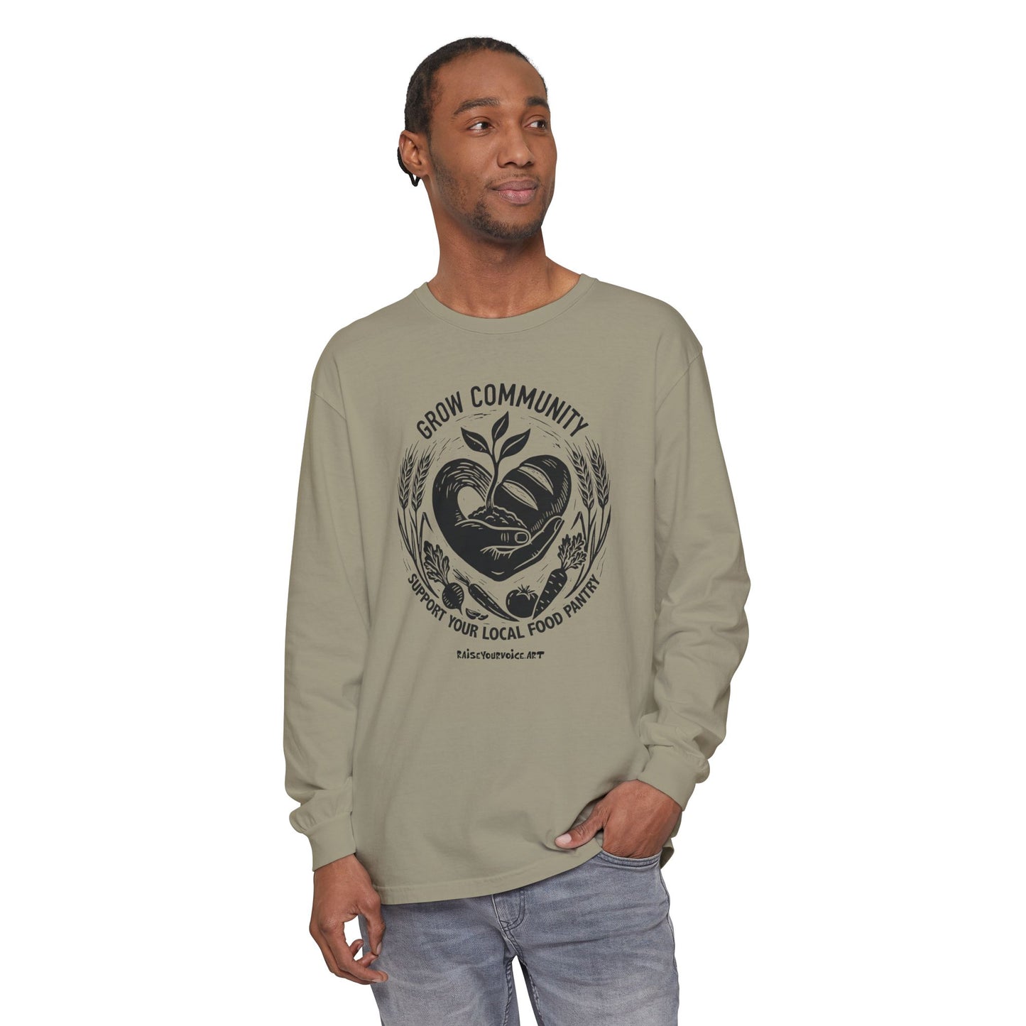 Grow Community Food Security Awareness Unisex Long Sleeve Tee