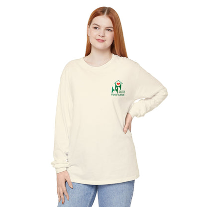 I support Haven House Food Bank – for all who enter, long sleeve tee