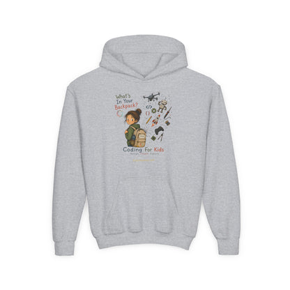 What's in Your Backpack?  Youth Heavy Blend Hooded Sweatshirt