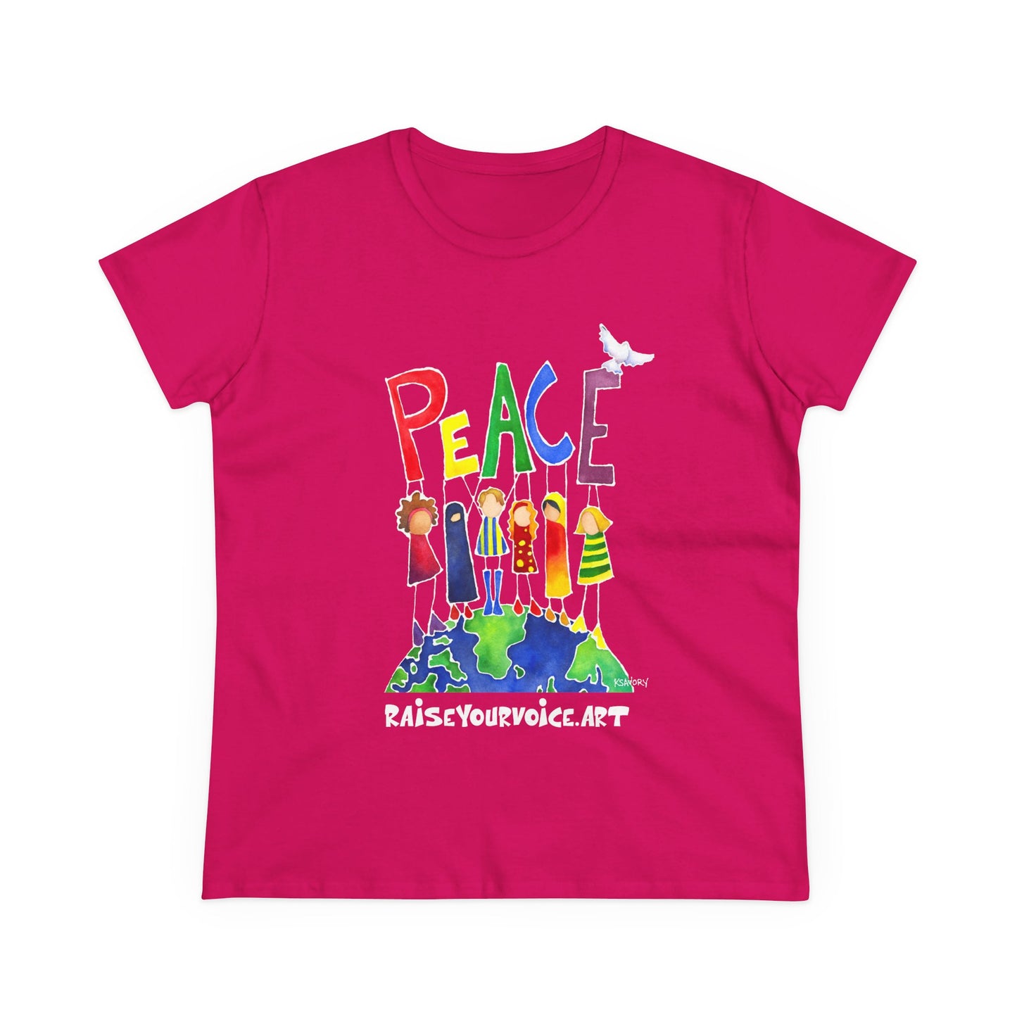 Peace on Earth - Women's Peace Graphic Tee - Raise Your Voice
