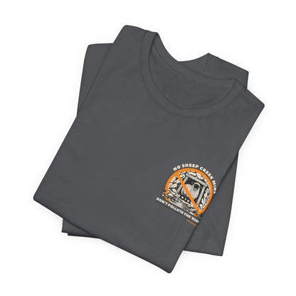 No Sheep Creek Mine, Don’t Pollute the Root, image on the back, Unisex Jersey Short Sleeve Tee