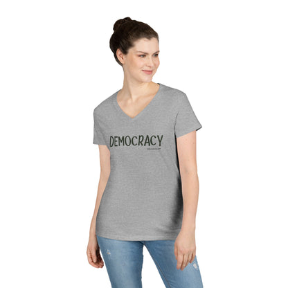 Democracy - women's v-neck tee