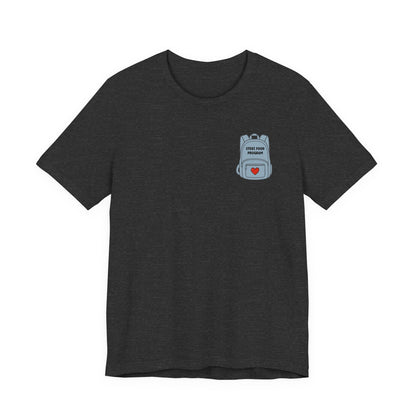 Stevi Food Program in the round, image front and bak – Unisex Jersey Short Sleeve Tee