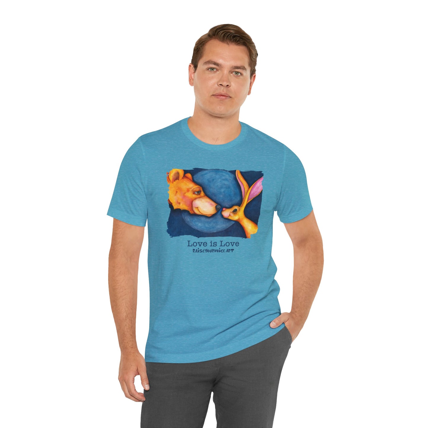 Love is Love Unisex Jersey Tee - Cute Animal 'Lovers' Shirt