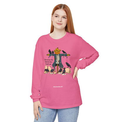 Stevensville Scarecrow Festival – Unisex Garment-dyed Long Sleeve T-Shirt
