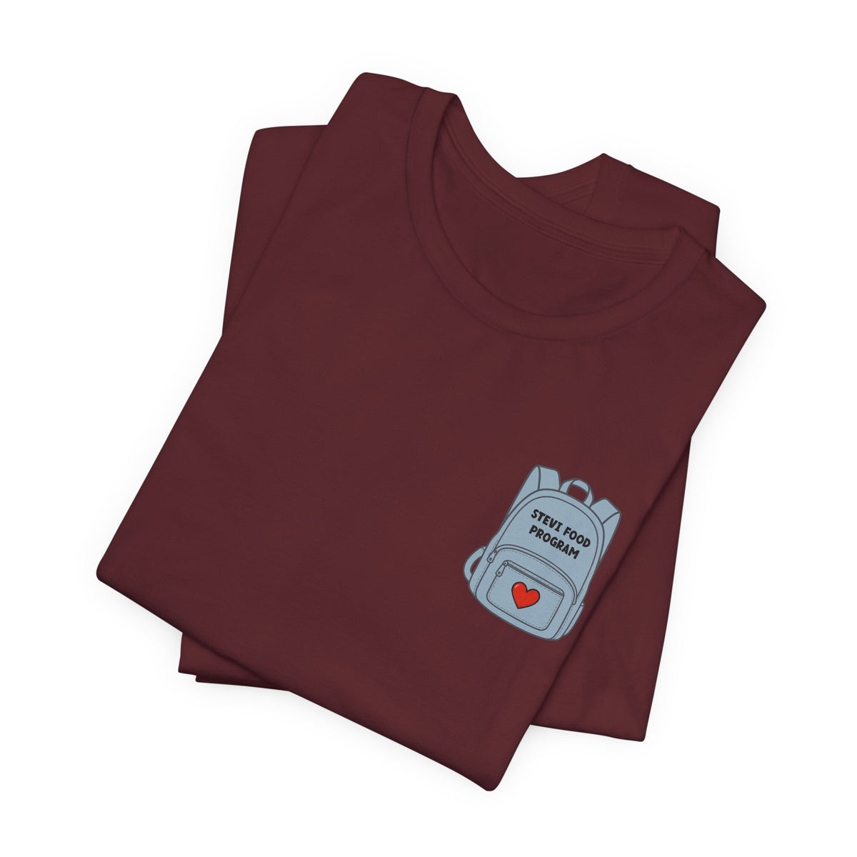 Stevi Food Program in the round, image front and bak – Unisex Jersey Short Sleeve Tee