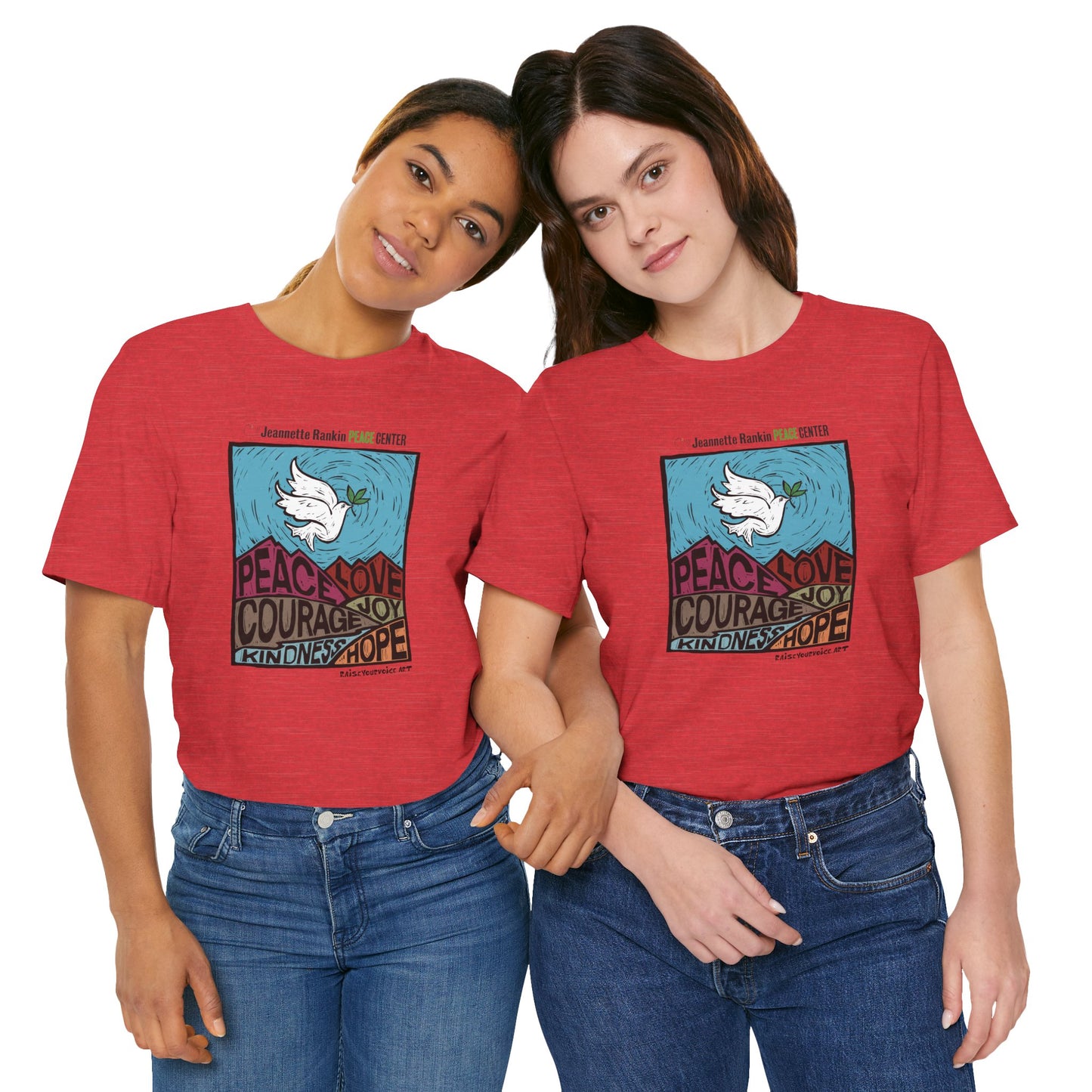 Jeannette Rankin Peace Center Unisex Jersey Short Sleeve Tee