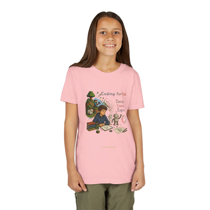 Coding For Kids Game Design Create Explore  – Youth Short Sleeve Tee