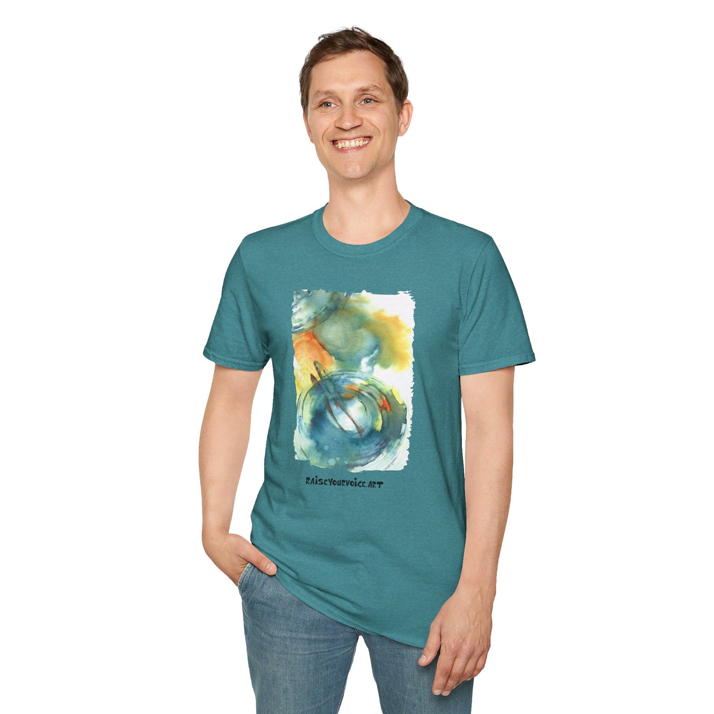 T-shirt for the fish lover, Eco-Friendly Artistic Watercolor T-Shirt | Raise Your Voice